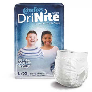 Attends CMF-YLXL - Comfees DriNite Juniors Youth Pants, Large/X-Large