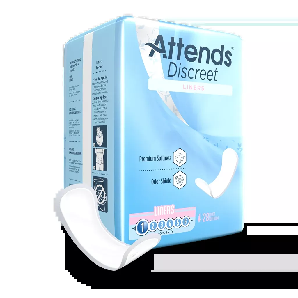 Attends Discreet Women's Panty Liners- Pack of 28