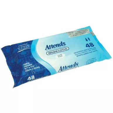 Attends WCU48 - Personal Wipe Attends Soft Pack Aloe Unscented 48 Count