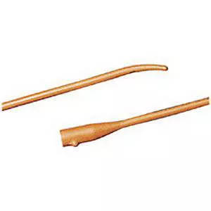 Bard 10114 - Urethral Catheter Bard Tiemann Tip Red Rubber 14 Fr. 16 Inch
