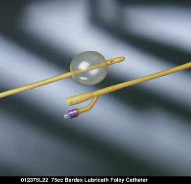 Bard 1237522 - BARDEX LUBRICATH 2-Way Foley Catheter, 22 Fr, 75cc