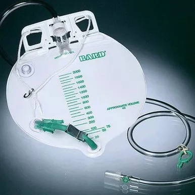 Bard 154006 - Urinary Drain Bag Bard Anti-Reflux Valve 2000 mL Vinyl