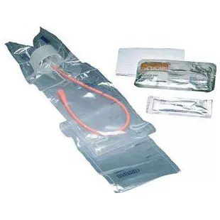Bard 4A7044 - Intermittent Catheter Kit Touchless Plus Closed System / Coude Tip 14 Fr. Without Balloon Red Rubber