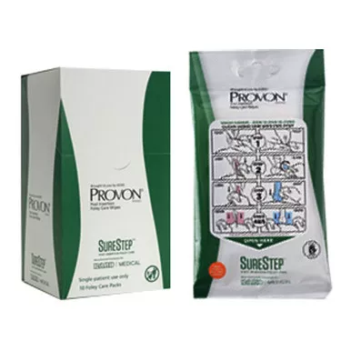 Bard DFC010 - SureStep Post Insertion Foley Care Wipes, 7.9" x 7.9"