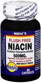 Basic Drug 30761020912 - Dietary Supplement Basic's Flush Free Niacin Niacin / Inositol 400 mg - 100 mg Strength Capsule 60 per Bottle