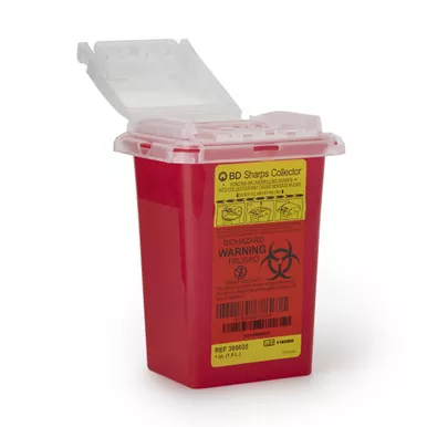 BD 305635 - Sharps Container BD™ Red Base 7 H X 4-9/10 W X 3-9/10 D Inch Vertical Entry 0.25 Gallon