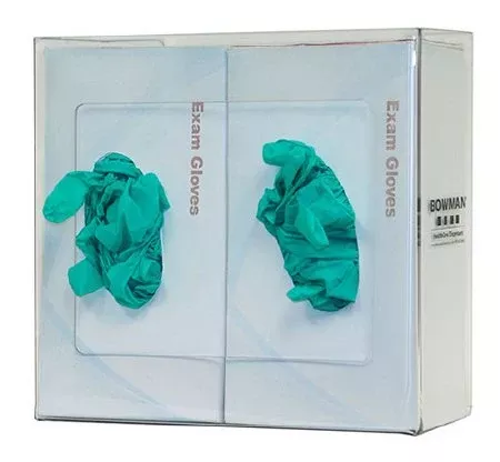 Bowman Manufacturing Glove Box Holder Bowman Horizontal or Vertical Mounted 2-Box Capacity Clear 3-15/16 X 10-1/8 X 10-11/16 Inch Plastic - Each - GP-014-EA