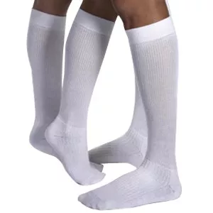 BSN 110481 - Compression Stocking JOBST ActiveWear Knee High Large Cool White Closed Toe