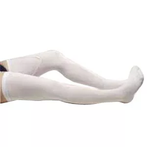 BSN 111454 - Anti-Embolism Thigh-High Seamless Elastic Stockings Medium Short, White