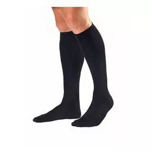 BSN 115110 - Men's Knee-High Ribbed Extra Firm Compression Socks Large, Black