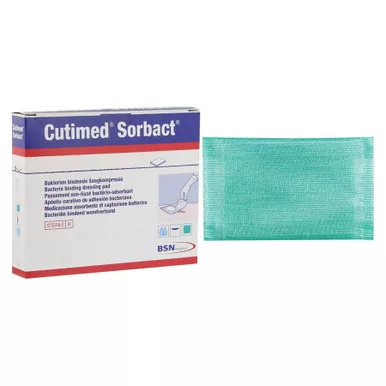 BSN 7216307 - Cutimed Sorbact Antimicrobial Dressing, 4" x 8"
