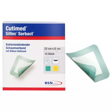BSN 7325104 - Cutimed Siltec Sorbact, 9" x 9"