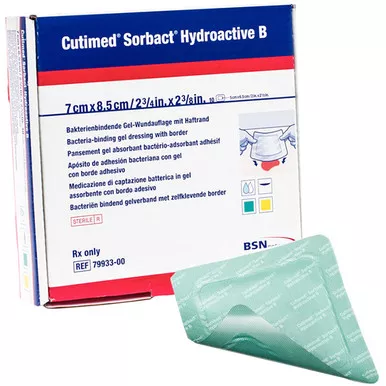 BSN 7993300 - Antimicrobial Hydrogel Dressing Cutimed Sorbact Hydroactive B 2-4/5 X 3-3/10 Inch Sterile