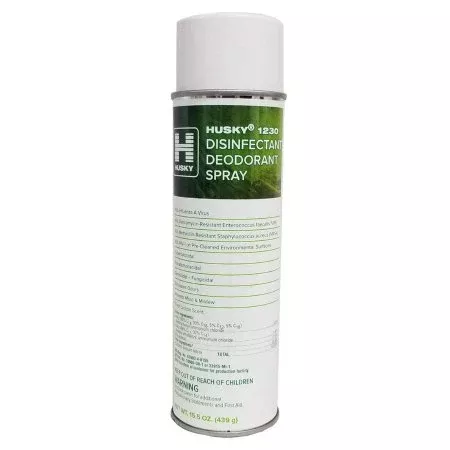 Canberra Husky 1230 Surface Disinfectant Alcohol Based Aerosol Spray Liquid 15.5 oz. Can Lemon Scent NonSterile - Case of 12 - HSK-1230-53-CS