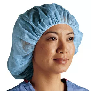 Cardinal Health 3274 - Bouffant Cap, Spunbonded, Blue, 24"