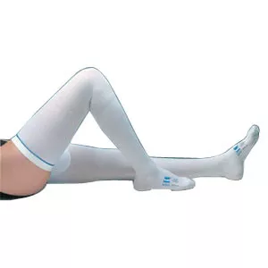 Cardinal Health 3634LF - Anti-embolism Stocking T.E.D.™ Thigh High Large / Short White Inspection Toe