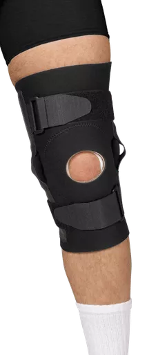 Cardinal Health 5563 BLA MD - Leader Neoprene Hinged Knee Support, Black, Medium