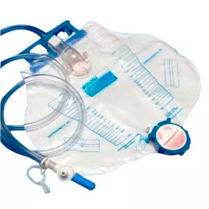 Cardinal Health 6209 - Urinary Drain Bag Dover™ Anti-Reflux Valve / Splashguard II Drain Spout NonSterile 2000 mL Vinyl, 6209
