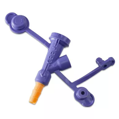 Cardinal Health 8884751622E - Kangaroo Polyurethane PEG Adapter with ENFit Connection, Y-Port, Orange, 16 Fr