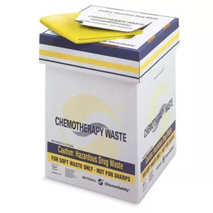Cardinal Health CT2100 - ChemoPlus Chemo Soft Waste Corrugated Container 20 Gallon, Yellow