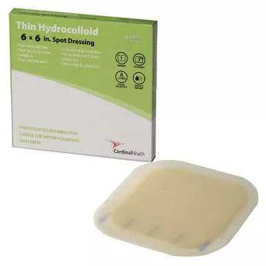 Cardinal Health HCT66 - Cardinal Health Thin Hydrocolloid 6" x 6"
