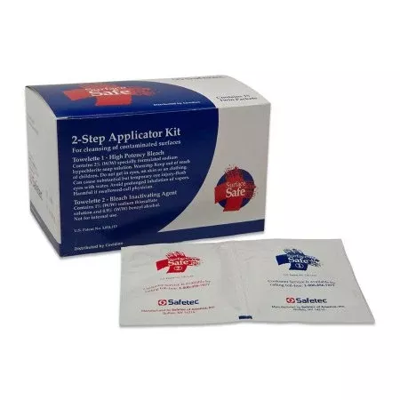 Cardinal Surface Safe™ Surface Disinfectant Premoistened Manual Pull Wipe 15 Count Soft Pack Chlorine Scent NonSterile - Box of 15 - SS33508-BX