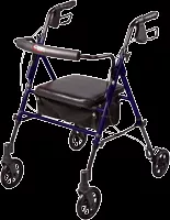 Carex Health A223-00 - Step N Rest Roller Walker, 250Lb Capacity