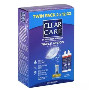 Clear Care Cleaning And Disinfection Contact Solution, 2 X 12 Oz.- Pack(age) of 2