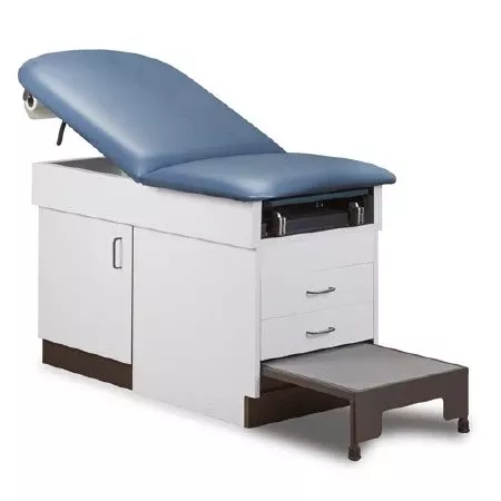 Clinton Industries Family Practice Table with Step Stool Model 8890 Fixed Height - Each - 8890-1GR-3WG-EA