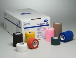 Cohesive Bandage Co-Lastic 3 Inch X 5 Yard Self-adherent Closure Assorted Colors NonSterile Standard Compression- Default Title