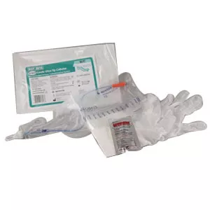 Coloplast C3816 - Self-Cath Coude Olive Tip Closed System with Insertion Supplies 16 Fr 16" 1100 mL