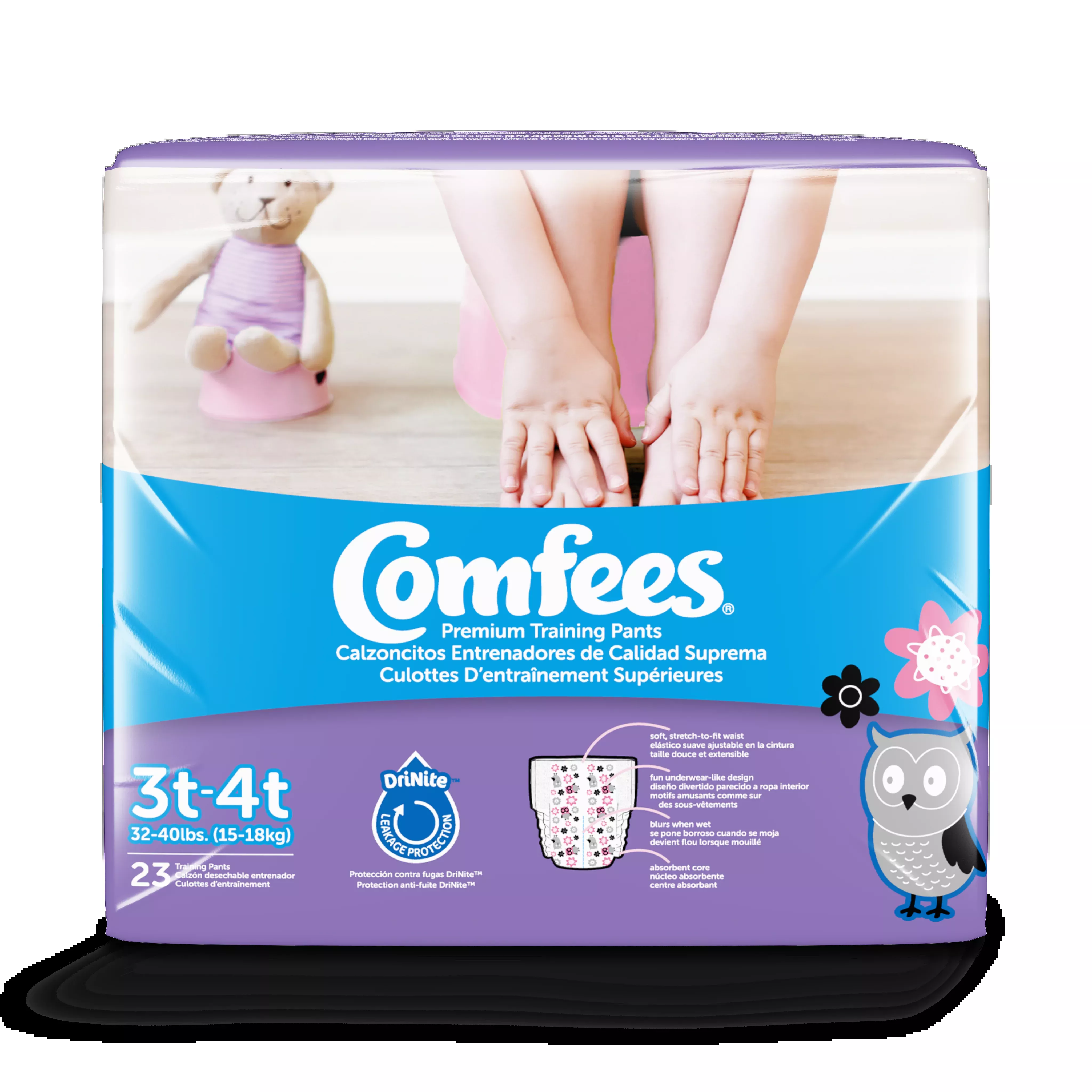 Comfees Training Pants Girls, 3T/4T- Package of 23