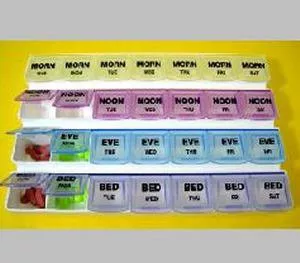 Compass Health Brands 70069L - Pill Organizer Mediplanner 7 Day 4 Dose