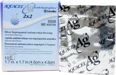 ConvaTec 403706 - Silver Dressing Aquacel Ag Extra™ 2 X 2 Inch Square Sterile, Discontinued and replaced with 420675
