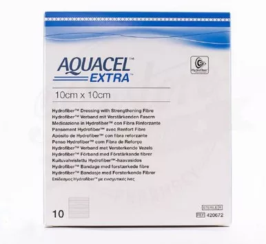 ConvaTec 420674 - Hydrofiber Dressing Aquacel Extra™ Hydrofiber (Sodium Carboxymethylcellulose) 4 X 5 Inch