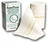ConvaTec 650947 - Compression Bandage SurePress 4 Inch X 3.2 Yard High Compression No Closure White NonSterile