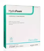 Dermarite 00295E - Foam Dressing HydraFoam™ 4 X 4-1/4 Inch Rectangle Non-Adhesive without Border Sterile
