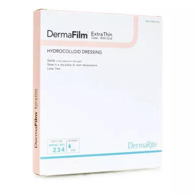 Dermarite 31240 - DermaFilm Hydrocolloid X-Thin Dressing, Clear, 2" x 4"