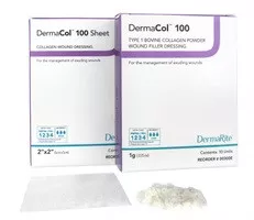 Dermarite 3321 - DermaCol 100 Type 1 Bovine Collagen Dressing 2" x 2"