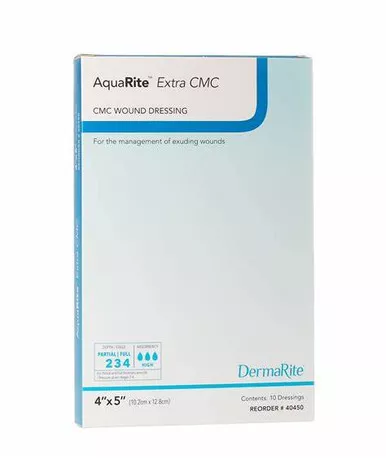 Dermarite 40450 - AquaRite Extra CMC Hydrofiber Wound Dressing, 4" x 5"