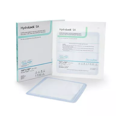 Dermarite 60770 - HydraLock SA Superabsorbent Dressing, 7.87" x 7.87"