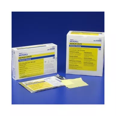 Deroyal 46-612 - Xeroform Petrolatum Non-Adherent Wound Dressing Roll, 4" x 3 Yds