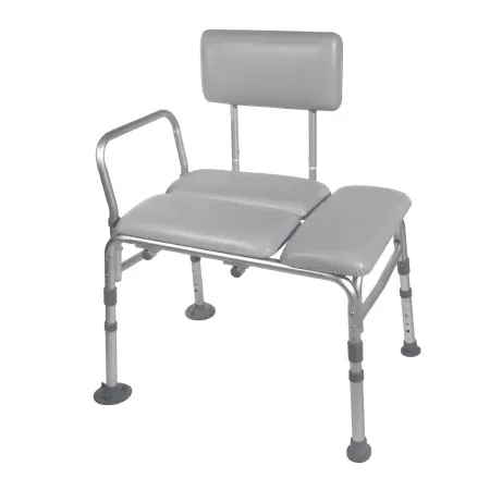 drive™ Knocked Down Bath Transfer Bench Arm Rail 17-3/4 to 21-3/4 Inch Seat Height 400 lbs. Weight Capacity- Default Title