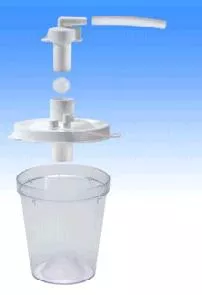 Drive Medical 7305D-632 - Suction Canister Kit Vacu-Aide QSU 800 mL Float Valve Shut-Off Lid