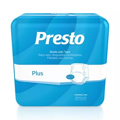 Drylock ABB01040 - Presto Breathable Brief, Value Plus Absorbency, Large, 45"-58"