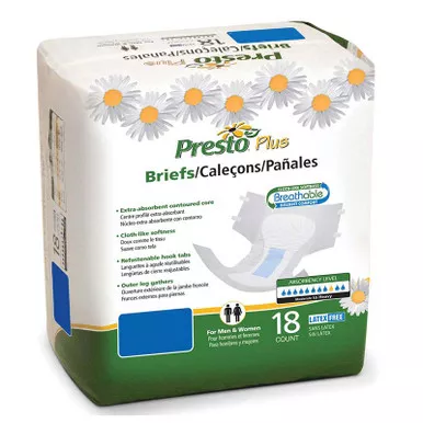 Drylock ABB21020 - Presto Supreme Brief, Medium, 32"-44"
