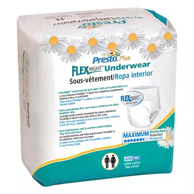 Drylock AUB24040 - Presto Flex Underwear, Large 44"-58", Better Absorbency