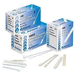 Dynarex 4302 - Non-Sterile Cotton-Tip Applicator with Wood Handle 6", 4302