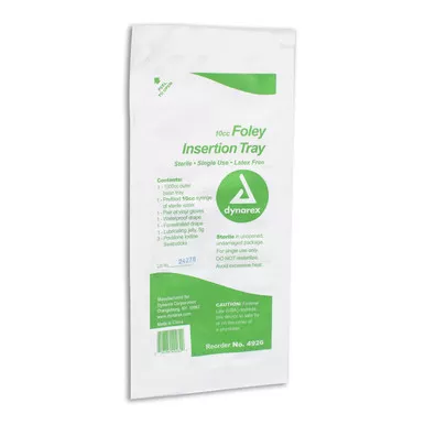 Dynarex 4926 - Catheter Insertion Tray Dynarex Foley Without Catheter Without Balloon Without Catheter