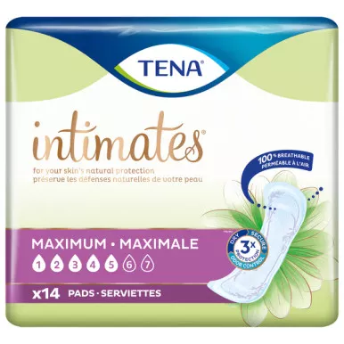 Essity 54283 - TENA Intimates Maximum Regular Pads, 14 Count, 13"